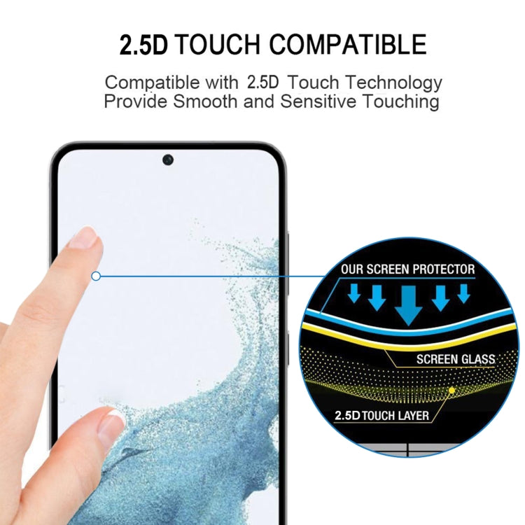 For Samsung Galaxy S23 5G / S22 5G Supports Unlocking 25pcs Ultra-thin 0.18mm Full Glue Full Screen Tempered Glass Film - Galaxy S23 5G Tempered Glass by buy2fix | Online Shopping UK | buy2fix