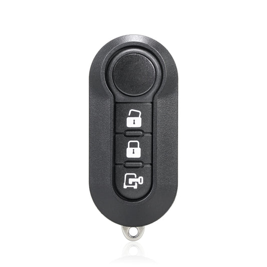 For Fiat 3 Button Folding Car Key Case Remote Control Shell SIP22, Style:White Switch Trunk Button - In Car by buy2fix | Online Shopping UK | buy2fix