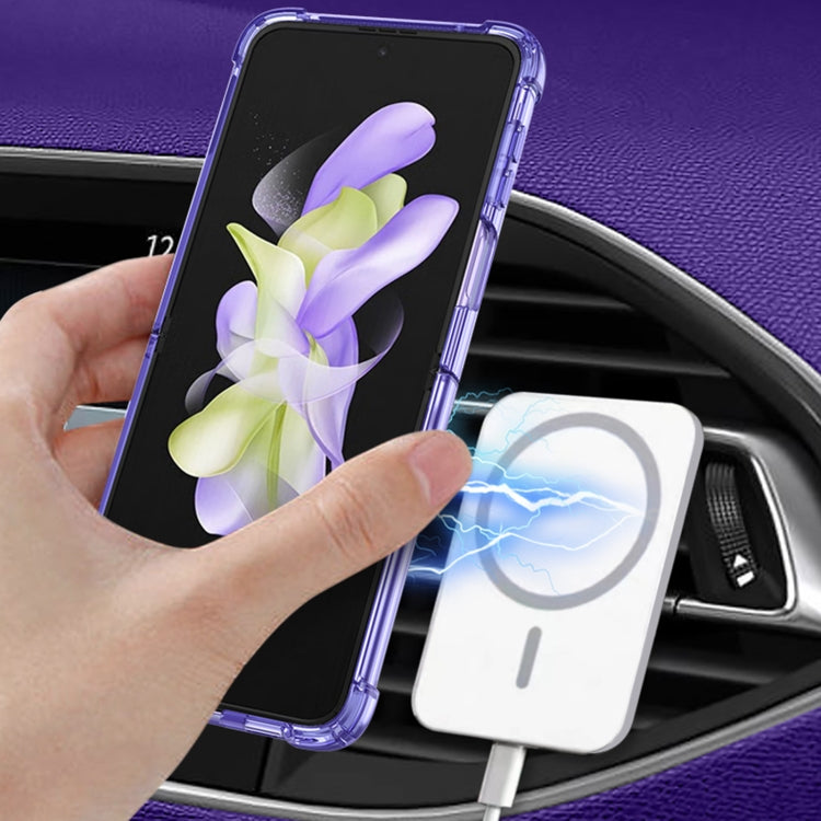 For Samsung Galaxy Z Flip4 GKK MagSafe Airbag Shockproof Phone Case with Ring Holder(Purple) - Galaxy Z Flip4 5G Cases by GKK | Online Shopping UK | buy2fix