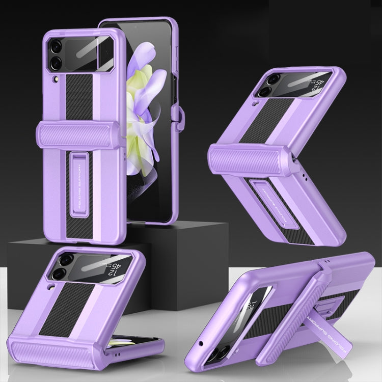 For Samsung Galaxy Z Flip4 GKK Magnetic Fold Shockproof Protective Phone Case(Purple) - Galaxy Z Flip4 5G Cases by GKK | Online Shopping UK | buy2fix