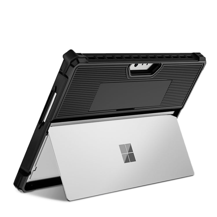 For Microsoft Surface Pro 9 Striped Hollow Tablet Case(Black) - Others by buy2fix | Online Shopping UK | buy2fix