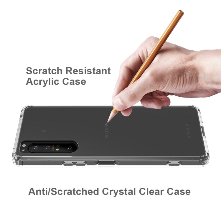 For Sony Xperia 1 II Scratchproof TPU + Acrylic Protective Case(Black) - Mobile Accessories by buy2fix | Online Shopping UK | buy2fix