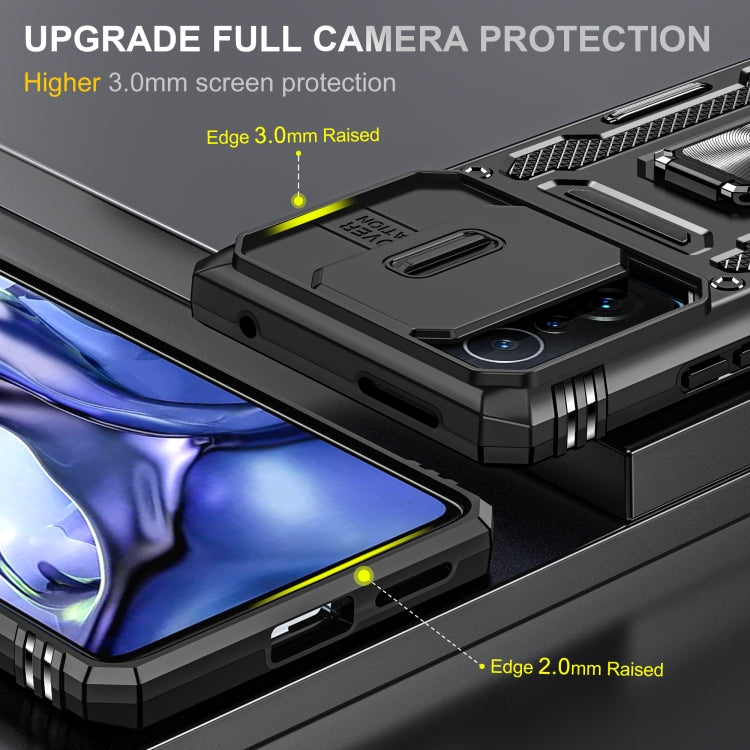 For Xiaomi 11T Armor PC + TPU Camera Shield Phone Case(Black) - Xiaomi Cases by buy2fix | Online Shopping UK | buy2fix