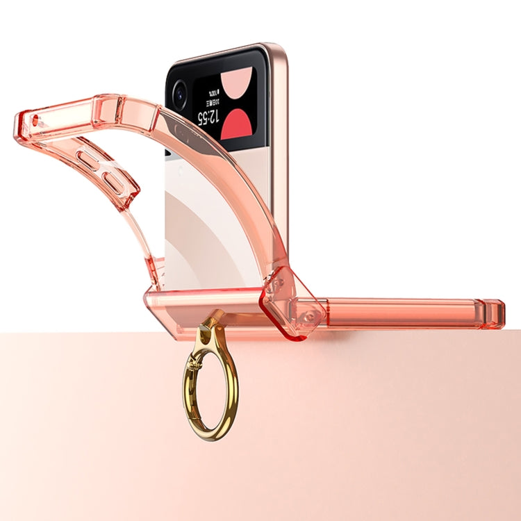 For Samsung Galaxy Z Flip4 GKK Airbag Hinge Shockproof Phone Case with Ring Holder(Orange) - Galaxy Z Flip4 5G Cases by GKK | Online Shopping UK | buy2fix