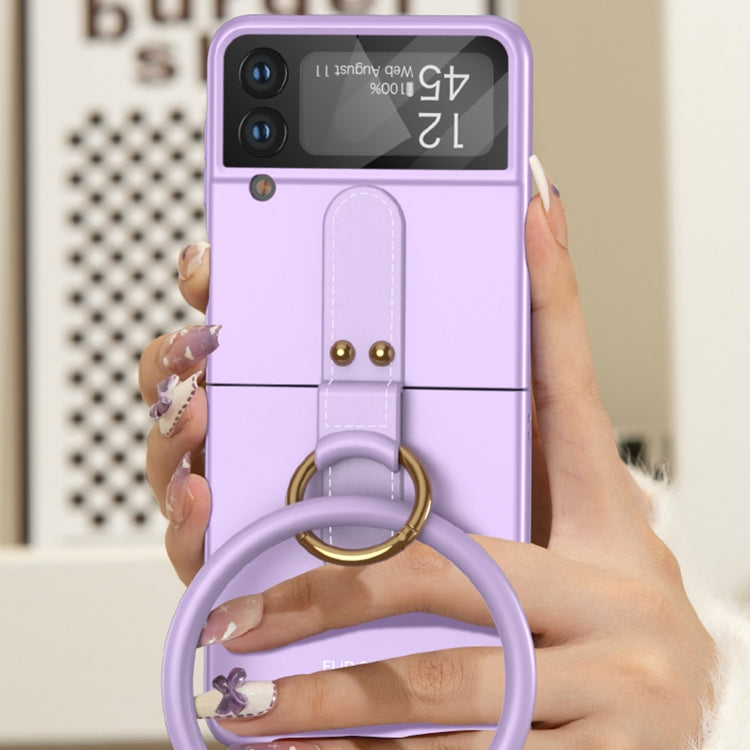 For Samsung Galaxy Z Flip4 GKK Ultrathin Integrated Shockproof Phone Case with Bracelet(Purple) - Galaxy Z Flip4 5G Cases by GKK | Online Shopping UK | buy2fix