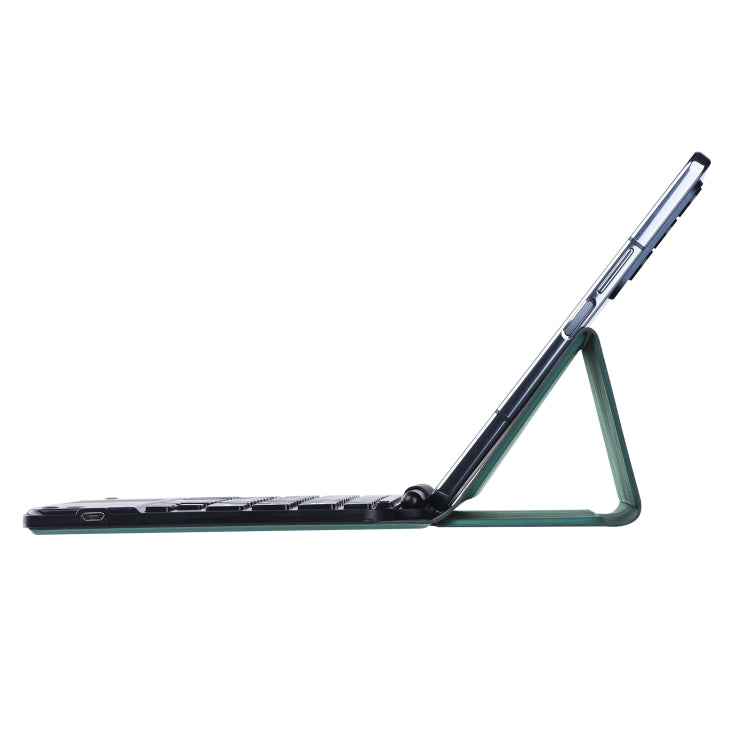 For Samsung Galaxy Z Fold3 GKK Magnetic Folding Bluetooth Keyboard Leather Case with Touchpad / Pen(Dark Green) - Samsung Keyboard by GKK | Online Shopping UK | buy2fix