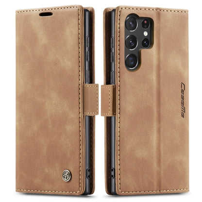 For Samsung Galaxy S23 Ultra 5G CaseMe 013 Multifunctional Horizontal Flip Leather Phone Case(Brown) - Galaxy S23 Ultra 5G Cases by CaseMe | Online Shopping UK | buy2fix