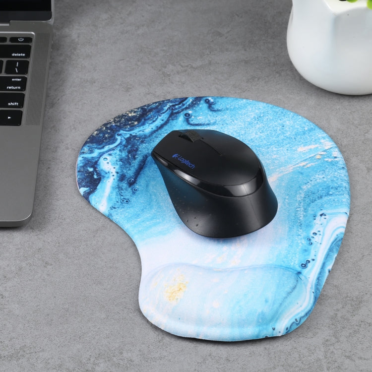 Wrist Rest Mouse Pad(Marble Blue Gold) - Mouse Pads by buy2fix | Online Shopping UK | buy2fix
