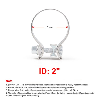 2 inch Car Turbo Exhaust Downpipe O-Band Clamp Stainless Steel 304 Flange Clamp - In Car by buy2fix | Online Shopping UK | buy2fix