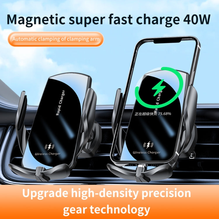 V5S 40W Magnetic Fast Charging Car Phone Holder(Black) - In Car by buy2fix | Online Shopping UK | buy2fix