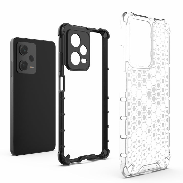 For Xiaomi Poco X5 Pro Shockproof Honeycomb PC + TPU Phone Case(Black) - Xiaomi Cases by buy2fix | Online Shopping UK | buy2fix