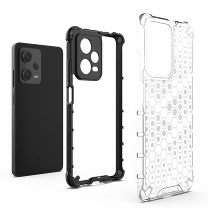 For Xiaomi Poco X5 Pro Shockproof Honeycomb PC + TPU Phone Case(Black) - Xiaomi Cases by buy2fix | Online Shopping UK | buy2fix