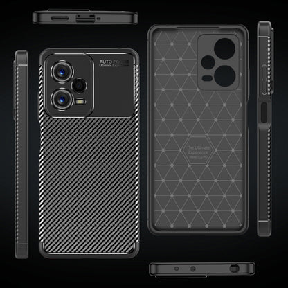 For Xiaomi Redmi Note 12 Global/Poco X5 Carbon Fiber Texture Shockproof TPU Phone Case(Black) - Note 12 Cases by buy2fix | Online Shopping UK | buy2fix