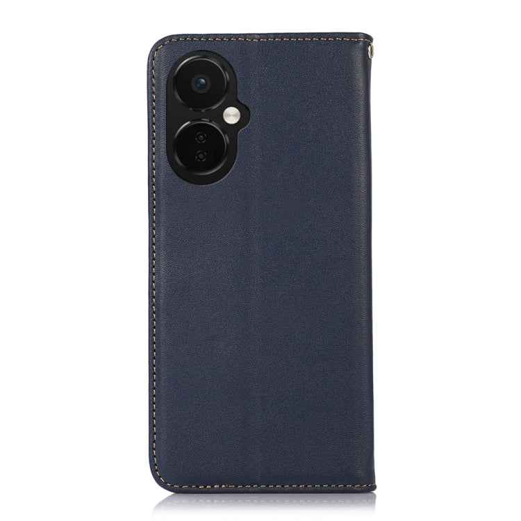 For OnePlus Nord CE 3 Lite KHAZNEH Nappa Top Layer Cowhide Leather Phone Case(Blue) - OnePlus Cases by buy2fix | Online Shopping UK | buy2fix