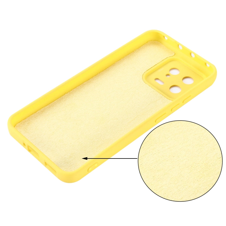 For Xiaomi 13 Pure Color Liquid Silicone Shockproof Phone Case(Yellow) - 13 Cases by buy2fix | Online Shopping UK | buy2fix