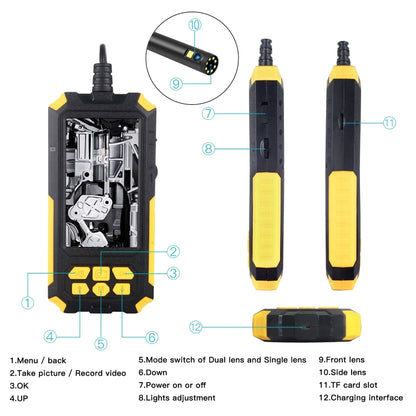 P50 4.5 inch Dual Camera with Screen Endoscope, Length:5m(8mm) - Consumer Electronics by buy2fix | Online Shopping UK | buy2fix