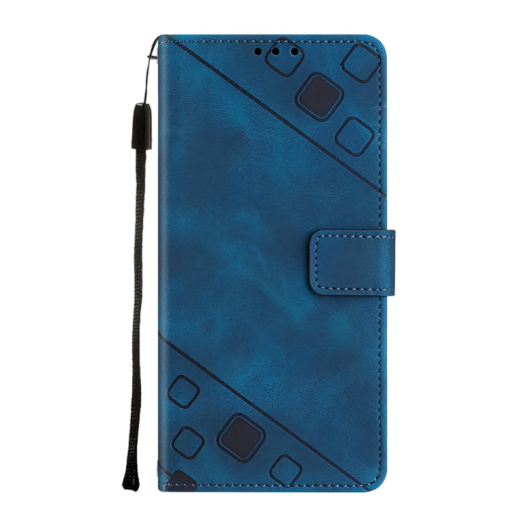 For Infinix Note 12 5G / Note 12 Pro 5G Skin-feel Embossed Leather Phone Case(Blue) - Infinix Cases by buy2fix | Online Shopping UK | buy2fix