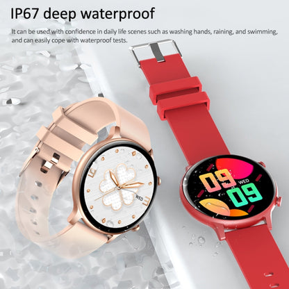 HT12 1.32 inch Silicone Band IP67 Waterproof Smart Watch, Support Bluetooth Calling / Sleep Monitoring(Red) - Smart Wear by buy2fix | Online Shopping UK | buy2fix