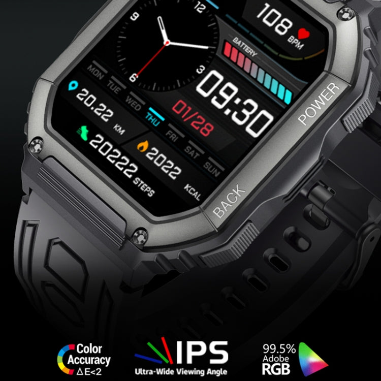 K6 1.8 inch IP67 Waterproof Smart Watch, Support Heart Rate / Sleep Monitoring(Green) - Smart Wear by buy2fix | Online Shopping UK | buy2fix