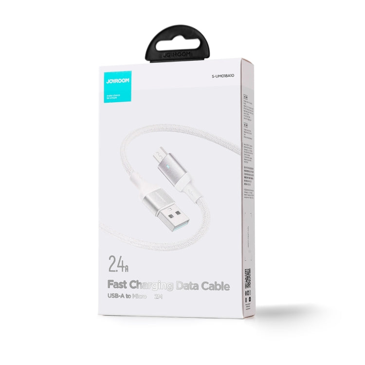 JOYROOM S-UM018A10 Extraordinary Series 2.4A USB-A to Micro USB Fast Charging Data Cable, Cable Length:1.2m(White) -  by JOYROOM | Online Shopping UK | buy2fix