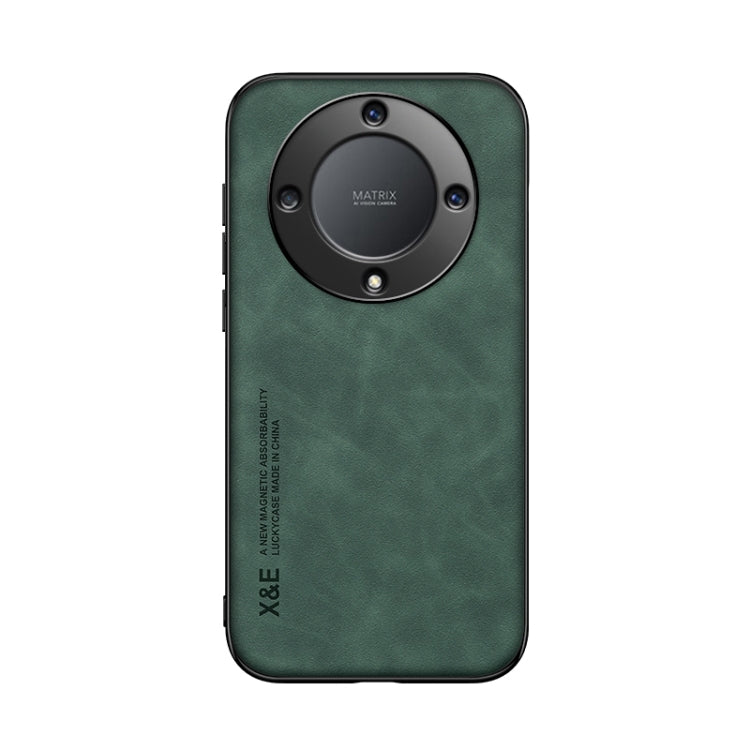 For Honor X9a Lamba Skin Feel Magnetic Leather Phone Case(Green) - Honor Cases by buy2fix | Online Shopping UK | buy2fix