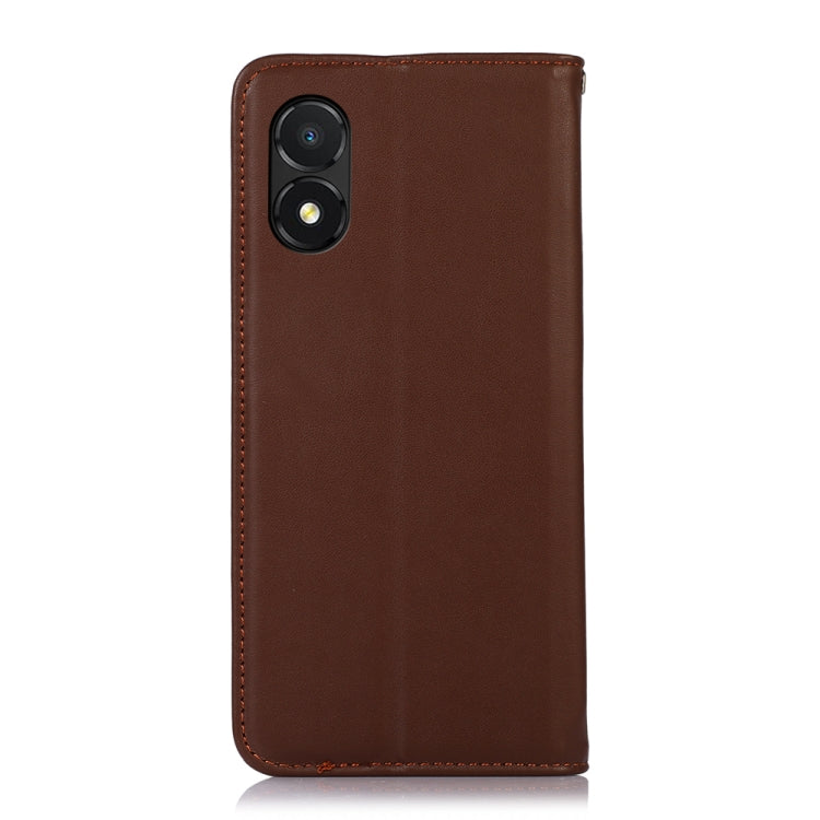 For Honor X5 KHAZNEH Nappa Top Layer Cowhide Leather Phone Case(Brown) - Honor Cases by buy2fix | Online Shopping UK | buy2fix