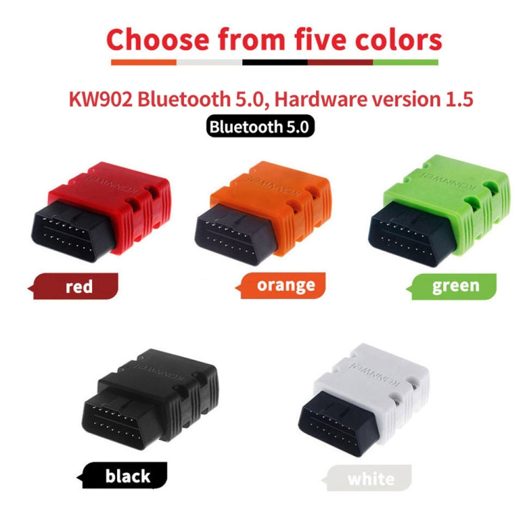 KONNWEI KW902 Bluetooth 5.0 OBD2 Car Fault Diagnostic Scan Tools Support IOS / Android(Red) - In Car by KONNWEI | Online Shopping UK | buy2fix