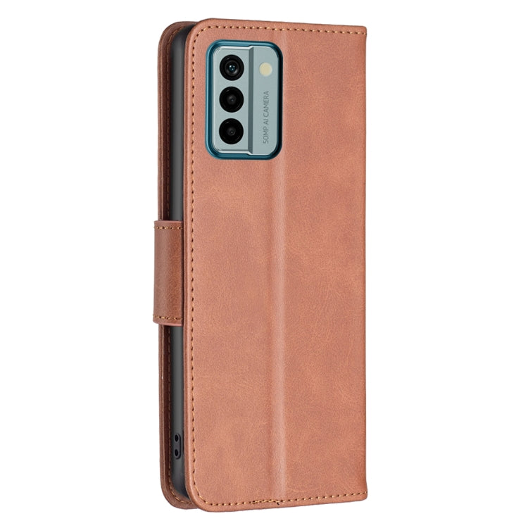 For Nokia G22 Lambskin Texture Leather Phone Case(Brown) - Nokia Cases by buy2fix | Online Shopping UK | buy2fix