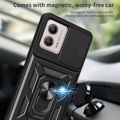 For Motorola Moto G53 / G13 / G23 5G Sliding Camera Cover Design TPU+PC Phone Case(Black) - Motorola Cases by buy2fix | Online Shopping UK | buy2fix