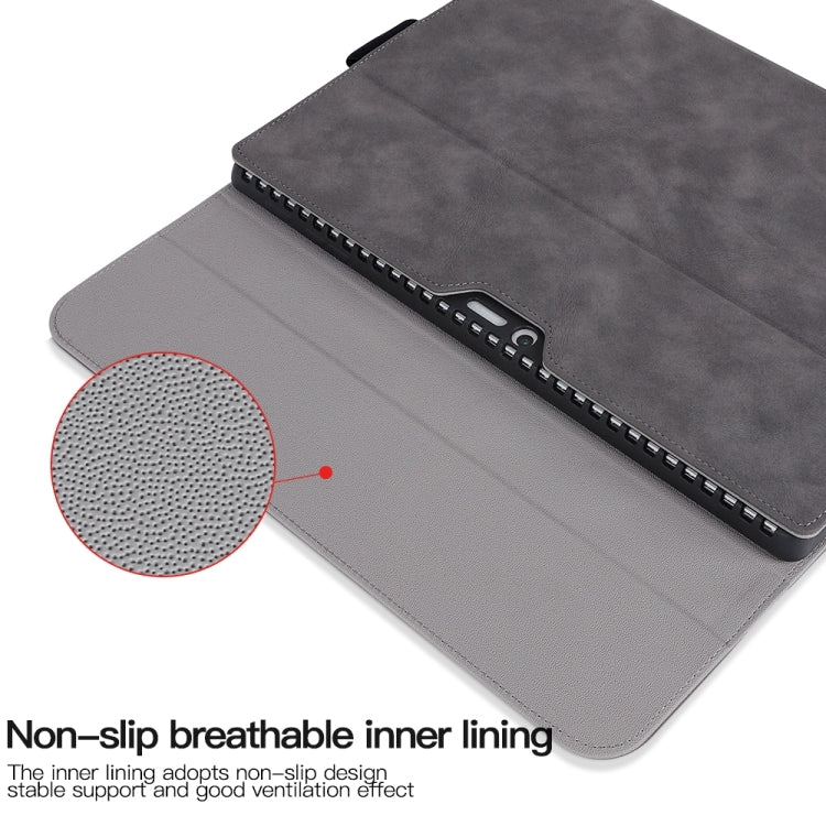 For Microsoft Surface Pro X Sheepskin All-Inclusive Shockproof Protective Case with Power Bag(Grey) - Others by buy2fix | Online Shopping UK | buy2fix