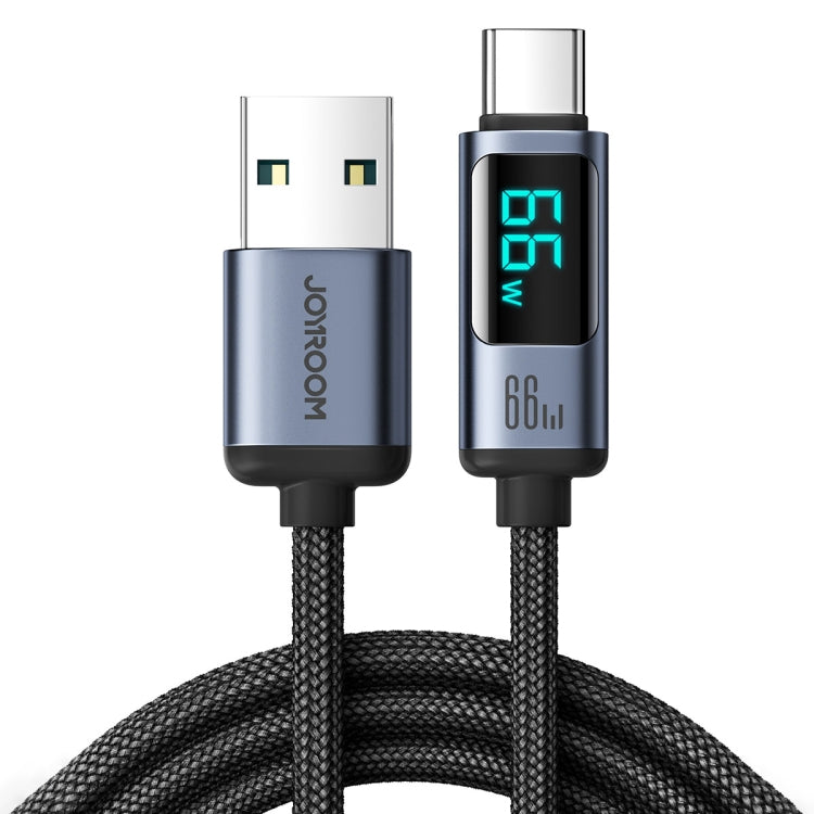 JOYROOM S-AC066A16 6A USB to USB-C / Type-C Digital Display Fast Charging Data Cable, Length:1.2m(Black) -  by JOYROOM | Online Shopping UK | buy2fix