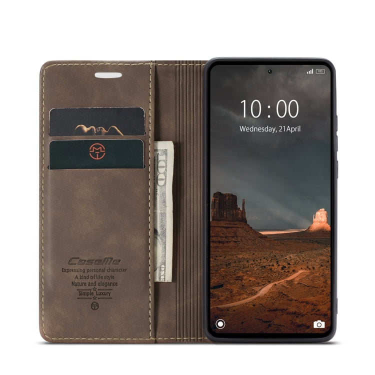 For Xiaomi Redmi 11A / 12C CaseMe 013 Multifunctional Horizontal Flip Leather Phone Case(Coffee) - Xiaomi Cases by CaseMe | Online Shopping UK | buy2fix