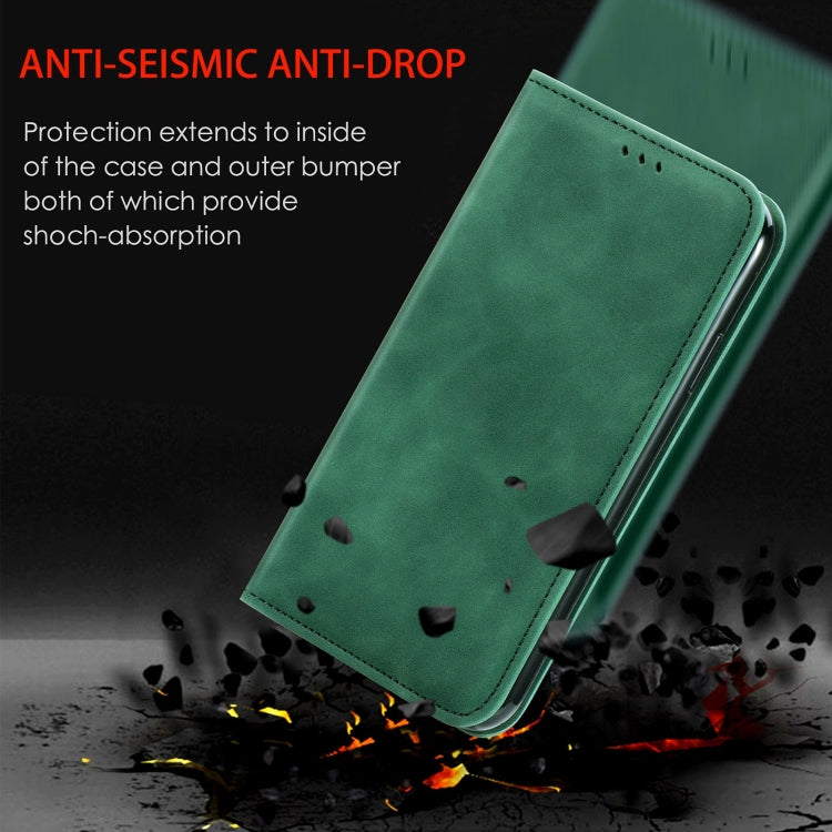 For Samsung Galaxy A14 5G Retro Skin Feel Magnetic Leather Phone Case(Green) - Galaxy Phone Cases by buy2fix | Online Shopping UK | buy2fix