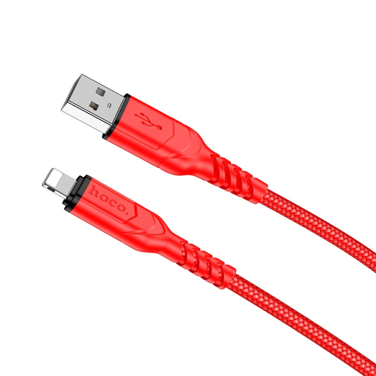 hoco X59 Victory 2.4A USB to 8 Pin Charging Data Dable, Length:2m(Red) - Normal Style Cable by hoco | Online Shopping UK | buy2fix