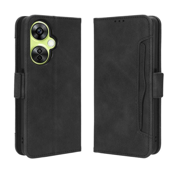 For OnePlus Nord CE 3 Lite Skin Feel Calf Texture Card Slots Leather Phone Case(Black) - OnePlus Cases by buy2fix | Online Shopping UK | buy2fix