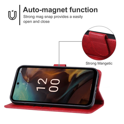 For Nokia XR21 Leather Phone Case(Red) - Nokia Cases by buy2fix | Online Shopping UK | buy2fix