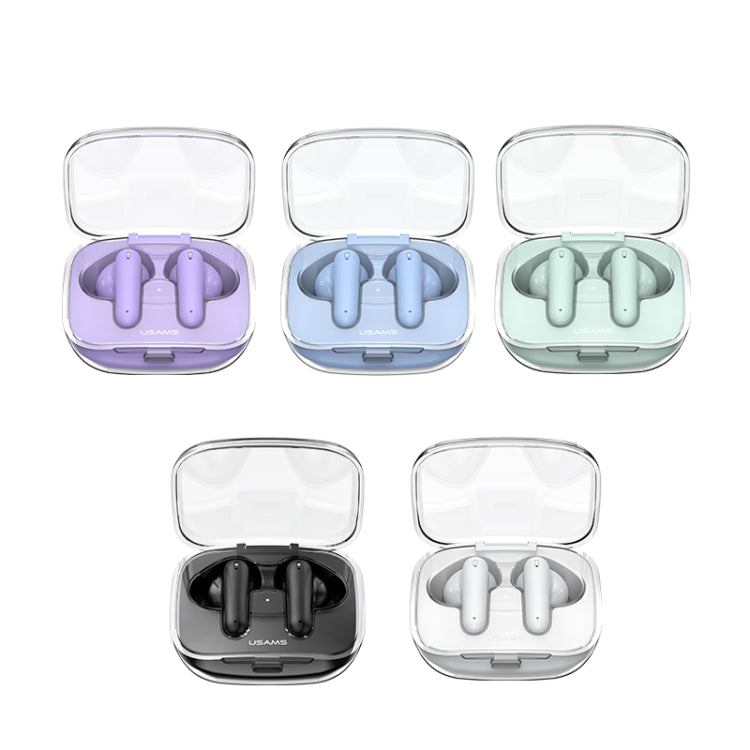 USAMS BE16 Ice Tray Series Transparent TWS In-Ear Wireless Bluetooth Earphone(Blue) - TWS Earphone by USAMS | Online Shopping UK | buy2fix