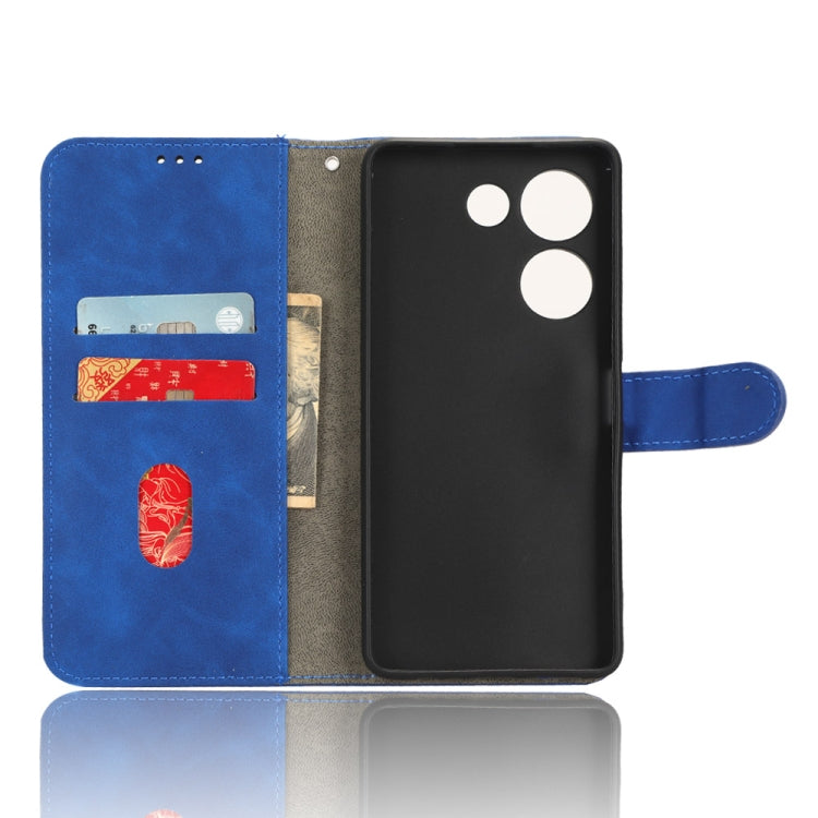 For TECNO Camon 20 Pro Skin Feel Magnetic Flip Leather Phone Case(Blue) - Tecno Cases by buy2fix | Online Shopping UK | buy2fix