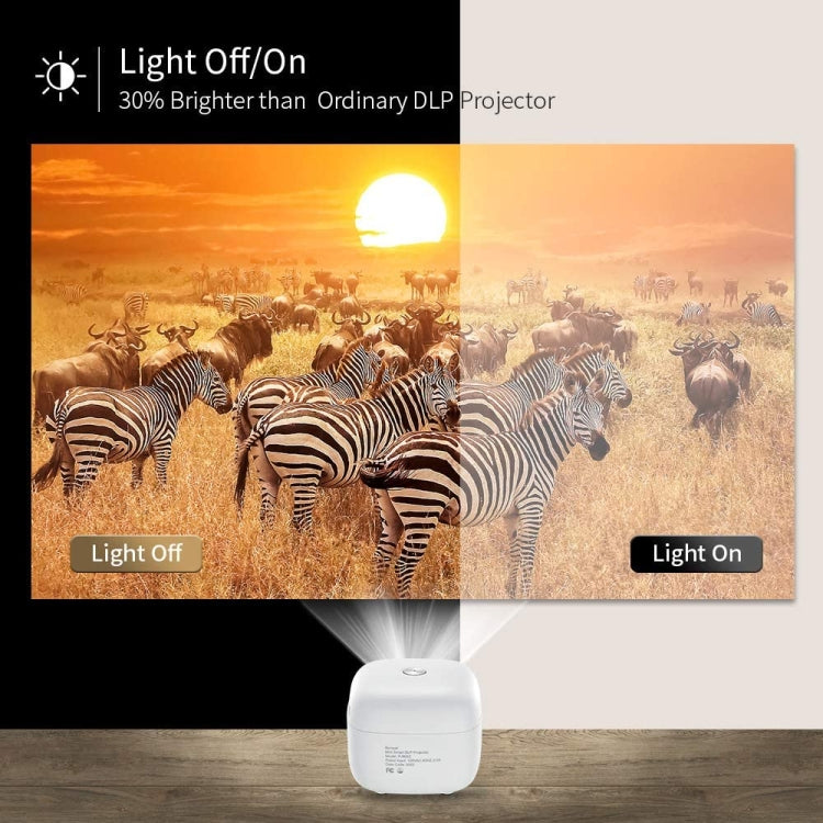 WOWOTO Q6Plus TIDLP 0.2DMD 854 x 480 4K 100ANSI RGB LED Smart Projector(EU Plug) -  by WOWOTO | Online Shopping UK | buy2fix