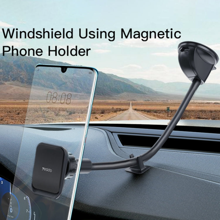 Yesido C109 360 Degree Rotation Car Windshield Suction Cup Magsafe Magnetic Phone Holder(Black) - Car Holders by Yesido | Online Shopping UK | buy2fix