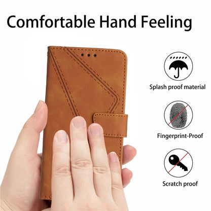 For Sony Xperia 1 IV Stitching Embossed Leather Phone Case(Brown) - Sony Cases by buy2fix | Online Shopping UK | buy2fix