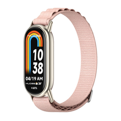 For Xiaomi Mi Band 8 / 9 / 9 NFC Mijobs Nylon Breathable Watch Band(Pink Light Gold) - Watch Bands by MIJOBS | Online Shopping UK | buy2fix