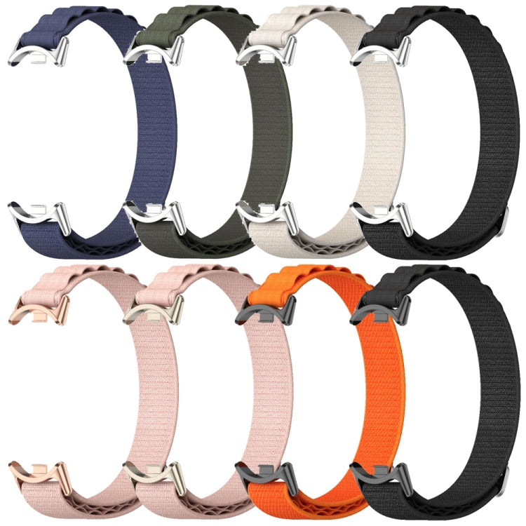 For Xiaomi Mi Band 8 / 9 / 9 NFC Mijobs Nylon Breathable Watch Band(Pink Light Gold) - Watch Bands by MIJOBS | Online Shopping UK | buy2fix