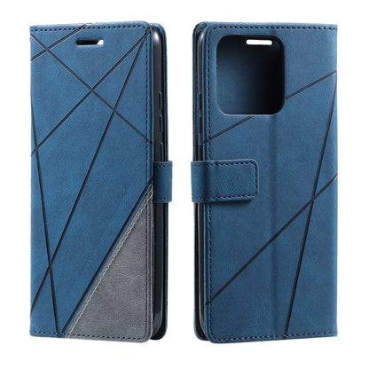 For Xiaomi 13 Skin Feel Splicing Horizontal Flip Leather Phone Case(Blue) - 13 Cases by buy2fix | Online Shopping UK | buy2fix