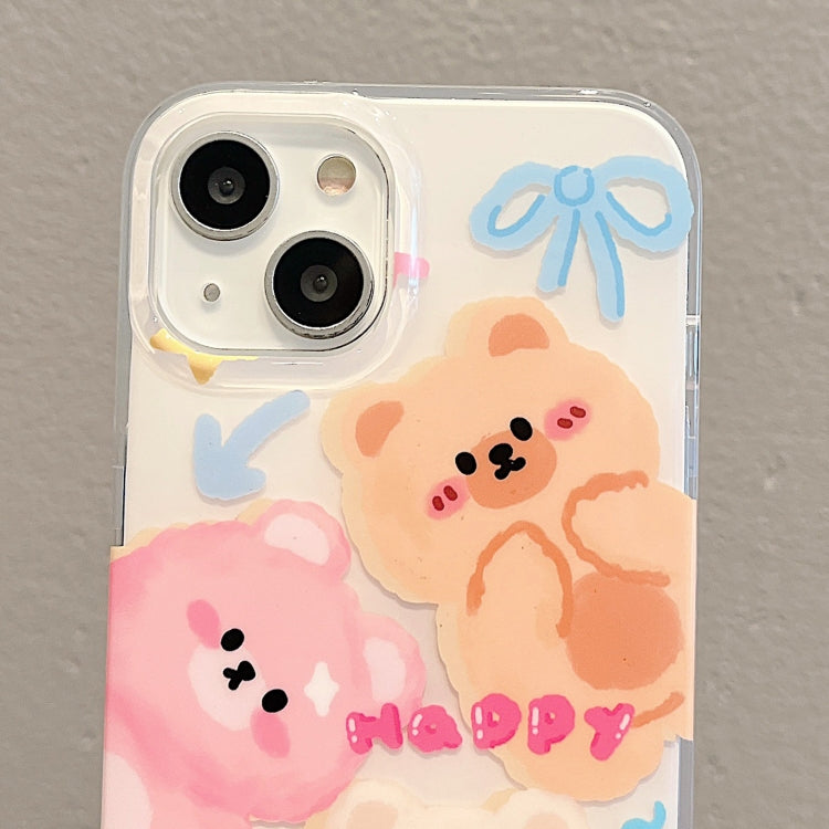 For iPhone 14 Pro Max IMD Cute Animal Pattern Phone Case(Bear) - iPhone 14 Pro Max Cases by buy2fix | Online Shopping UK | buy2fix