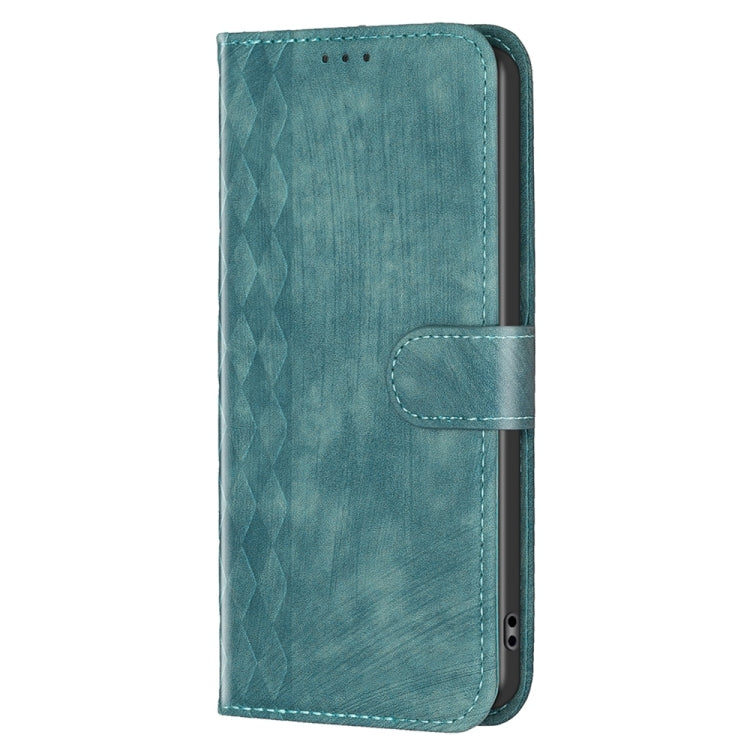 For Xiaomi Redmi 10 5G / Note 11E Plaid Embossed Leather Phone Case(Green) - Xiaomi Cases by buy2fix | Online Shopping UK | buy2fix