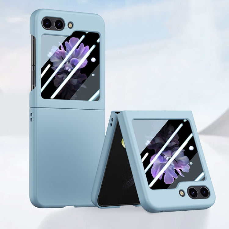 For Samsung Galaxy Z Flip5 Fuel Injection Integrated PC Skin Feel Phone Case(Sky Blue) - Galaxy Z Flip5 Cases by buy2fix | Online Shopping UK | buy2fix