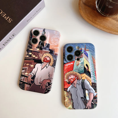 For iPhone 13 Pro Precise Hole Oil Painting Pattern PC Phone Case(Puppy) - iPhone 13 Pro Cases by buy2fix | Online Shopping UK | buy2fix