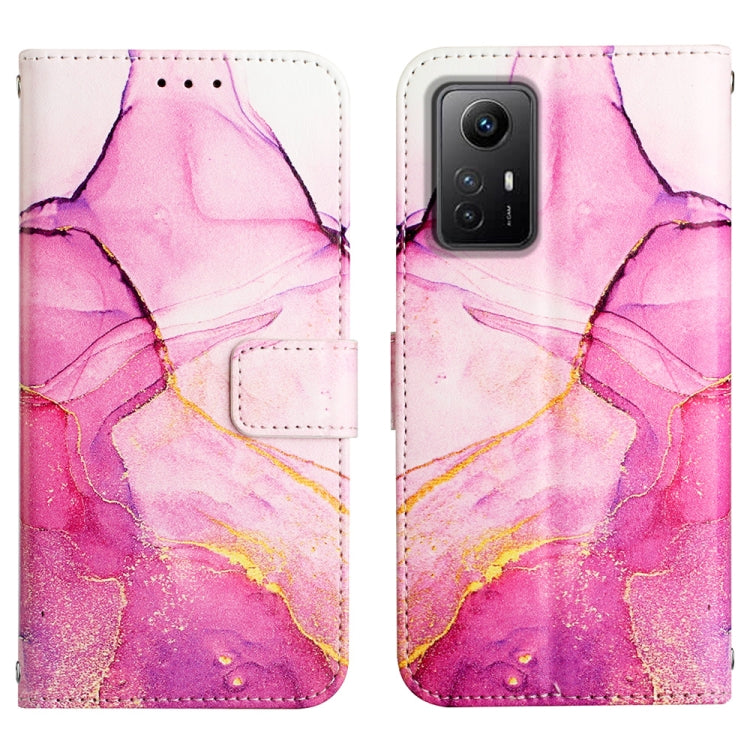 For Xiaomi Redmi Note 12S 4G Global PT003 Marble Pattern Flip Leather Phone Case(Pink Purple Gold LS001) - Xiaomi Cases by buy2fix | Online Shopping UK | buy2fix