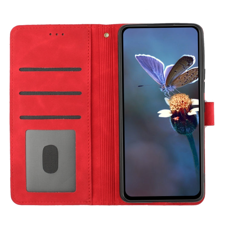 For Xiaomi Redmi 10 2022 Flower Embossing Pattern Leather Phone Case(Red) - Xiaomi Cases by buy2fix | Online Shopping UK | buy2fix